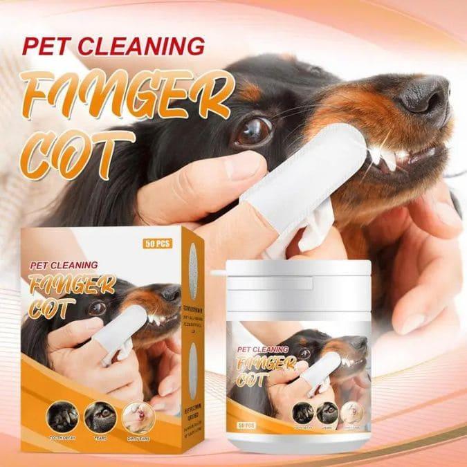 PET FINGER COT ™ - Higiene Bucal Fácil No Seu Pet (50 unid)